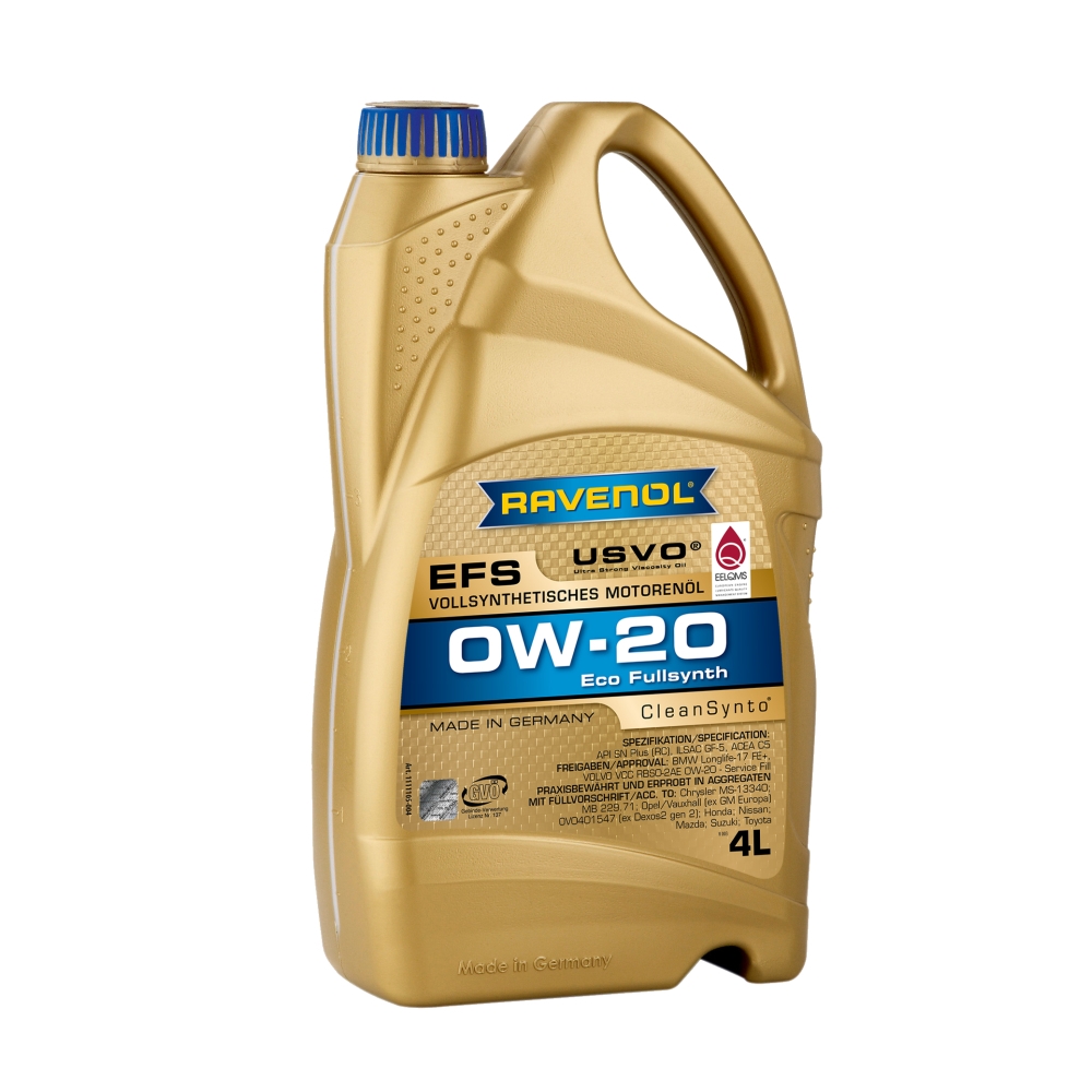 Моторно масло RAVENOL EFS EcoFullSynth. 0W-20 4 л.